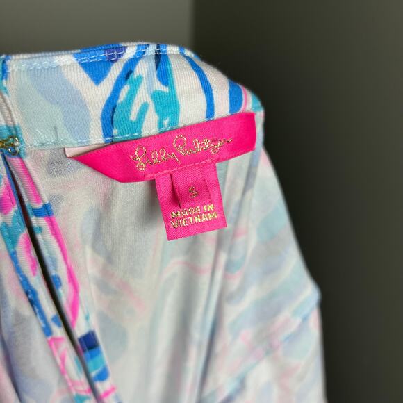 Lilly Pulitzer Reble Romper Skort Dress Reel Nauti Blue Pink Sailboat Mini Small - Picture 7 of 9